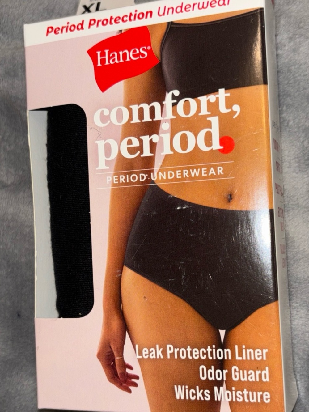 Hanes Comfort Period Underwear - Black